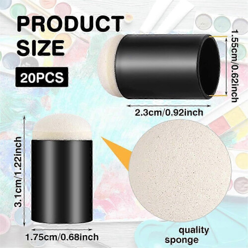 20 pcs Finger Sponge Daubers,Finger Painting Sponge Craft Drawing 2