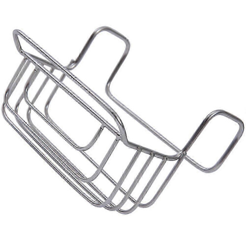 Silver Kitchen Sink Basket for Water Draining 2Pcs Steel Hanging Organizer 2