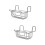 Silver Kitchen Sink Basket for Water Draining 2Pcs Steel Hanging Organizer 5