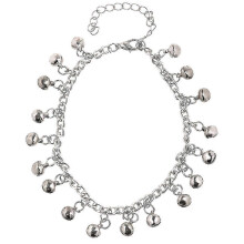 Silver Alloy Anklet Bracelet Women Fashion Beach Foot Bead Chain Tassel 2Pcs