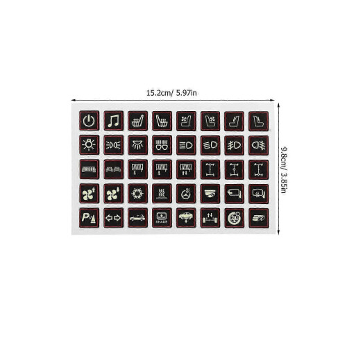 Automotive Car Switch Panel Sticker for Glow-in-The-Dark Application 2