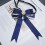 (BlueBackStrap)Cravatta bambina fiocco pizzo con abbellimenti perle per accessori moda inverno 1