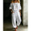 (Pink,S)Versatile Womens 2piece Set With Long Sleeve Tshirt And Drawstring Pants For Wear Daily 6