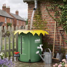 50L Sunflower Rain Barrel - Collapsible Water Storage with Tap & Drain Valve