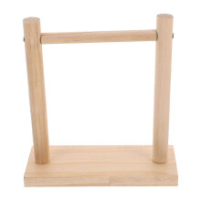 Parrot Perch Stand Wooden Bird Training Rack for Decor Stable Base