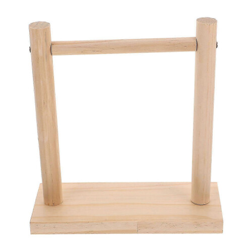 Parrot Perch Stand Wooden Bird Training Rack for Decor Stable Base