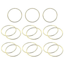 Metal Dream Catcher Rings for Dream Catcher Making with 15Pcs Gold Metal Hoops