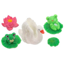 Mini Figurines Resin Frog Landscaping Fish Tank for Decor 1Set Bulk