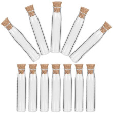 Tiny Wishing Bottles Mini Glass Wish Bottles Storage for Wish Messages DIY Pendant Decoration 12Pcs
