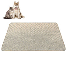 Absorbent Dog Pads 2Pcs Washable Light Brown Pet Bed Mats Suitable For Home Use Cages And Sofas