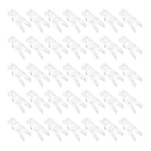 Christmas Lamp String Clamp for Hanging Photos 100Pcs Transparent Plastic Clip