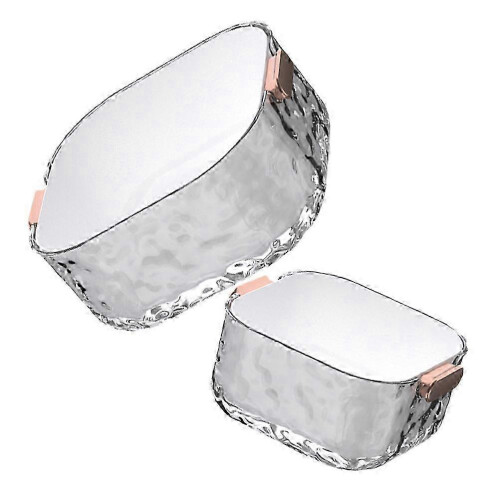 Reusable Strainer Baskets for Kitchen and Home 2pcs Transparent Plastic Large Size for Fruits