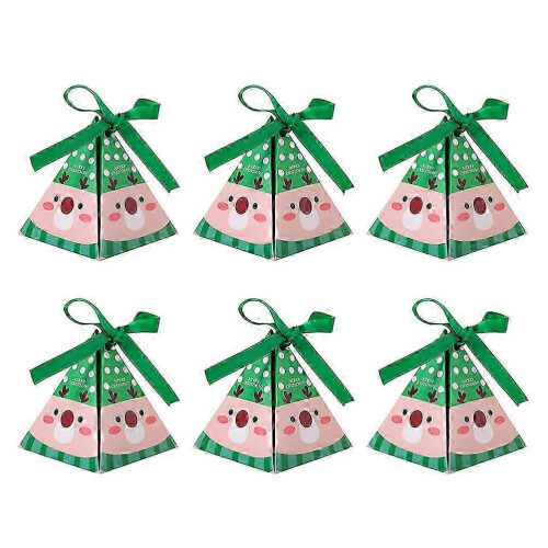 Candy Box Christmas Gift Boxes for Party Use 30Pcs Green Elk Decorative Packaging