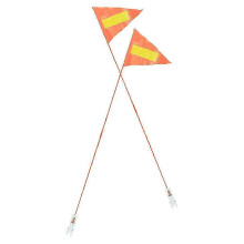 Bike Flag Wear Resistant Multi 63.00X27.00X21.00cm Reflective Safety Warning 2Pcs