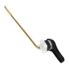 Universal Front Mount Toilet Handle with Copper and Alloy Material Black Color for Bathroom 4.5 Inch