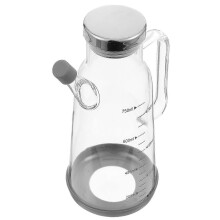 Seasoning Dispenser Bottle Soy Sauce Container Home Use Cylindrical Shape Stainless Steel With Scale For Oil Vinegar 1Pack