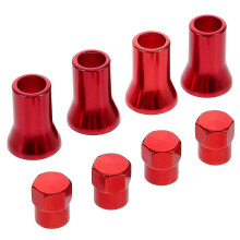 8Pcs Tire Valve Stem Caps for Car Use Easy Install Valve Covers Red