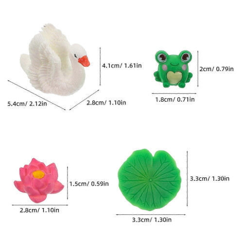 Mini Figurines Resin Frog Landscaping Fish Tank for Decor 1Set Bulk 2