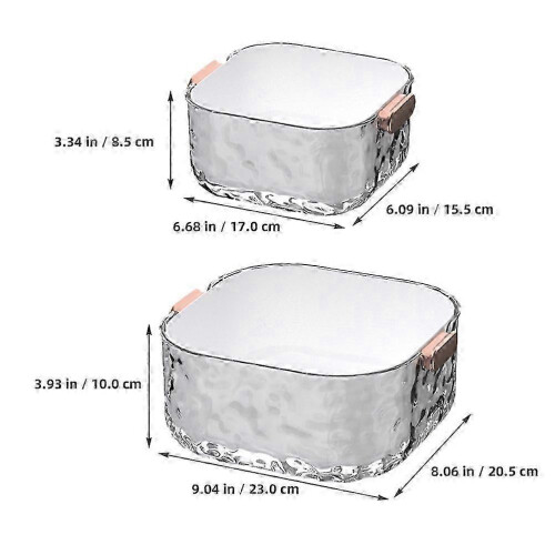 Reusable Strainer Baskets for Kitchen and Home 2pcs Transparent Plastic Large Size for Fruits 2