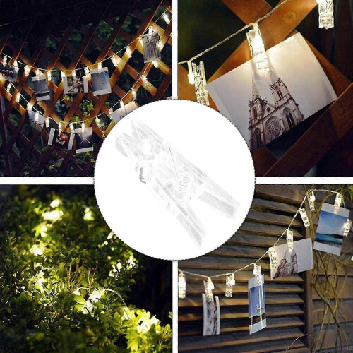 Christmas Lamp String Clamp for Hanging Photos 100Pcs Transparent Plastic Clip 1