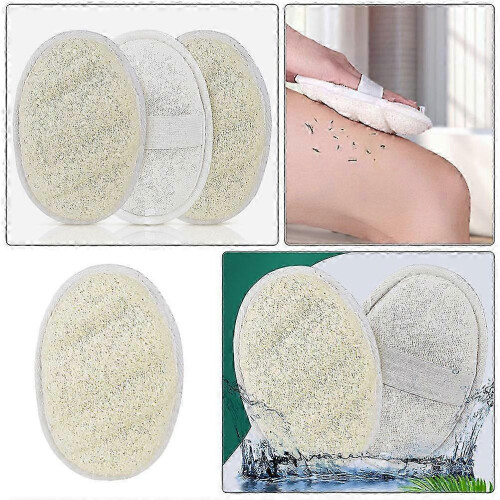 Exfoliating Loofah Scrubber for Body Bath Safe Comfortable Durable with Elastic Strap White 1
