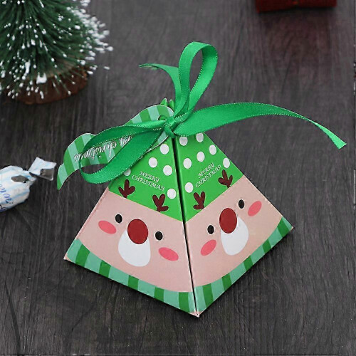 Candy Box Christmas Gift Boxes for Party Use 30Pcs Green Elk Decorative Packaging 1