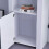 160cm Tall Display Cabinet Sideboard Cupboard High Gloss Doors w/ LED Lights UK 3