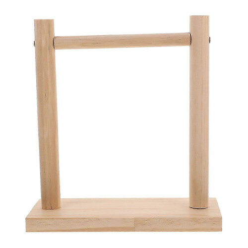 Parrot Perch Stand Wooden Bird Training Rack for Decor Stable Base 1