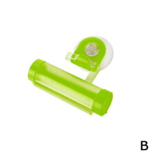 (Green) Pp Squeezer Toothpaste With Suction Hang Hook Suitable For Home Travel And Use