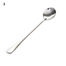 (Style1)Stainless Steel Coffee Stirring Spoon For Office Use With Long Handle Modern Design