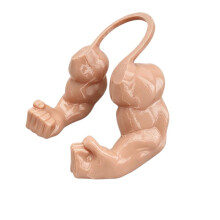 (D) Neck Hanging Cat Muscle Arm Funny Cat Arm Pet Interactive Neck Hanging Toy Cosplay Costume Props