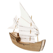 DIY Sailboat Model for Decor Wooden Boat Model Kit with Assorted Color