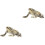 Copper Frog-Shape Figurine for Decoration 2Pcs Miniature 2
