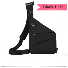 Sac bandoulière multifonction pour homme, imperméable et anti-vol, Noir