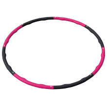 Hula Hoop 96 cm, 8-Segment Pluggable, 1 kg Lightweight Fitness Hoop compatible Adults, Pink with Wave Design