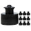 Black Push Pull Replacement Bottle Caps compatible Sports Bottles Leak Proof PE Material 10 Pieces 3