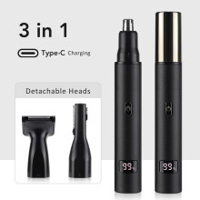 Tondeuse électrique 3 en 1, Portable pour poils de nez, oreilles et sourcils, pour hommes et femmes