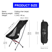 Chaise pliante de camping, modèle WSCH-002B, pour extérieur et voyage