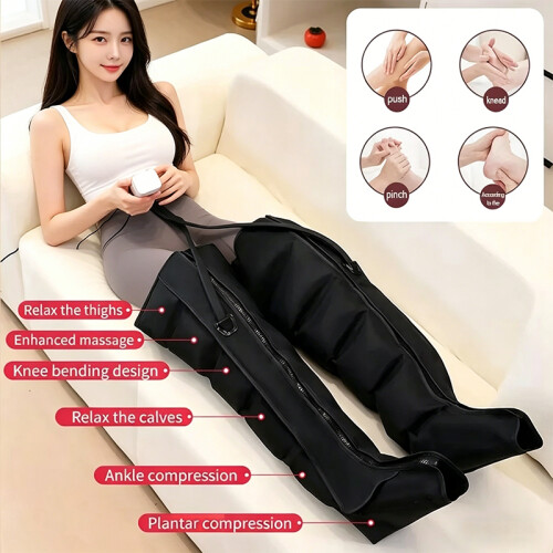 Masseur de Jambes et Pieds à Pression d'Air, Bottes de Massage avec Télécommande Réglable 1