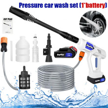 Nettoyeur haute pression sans fil, 21V, 300 bar, avec 1 batterie 1.5Ah, pour voiture et extérieur