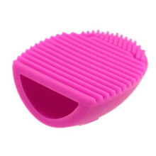 (Rose)Makeup Brush Cleaner Egg Glove Cosmetic Brush Silicone Cleaning Durable Tool