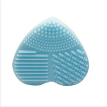 (Heart Blue)Makeup Brush Cleaner Egg Glove Cosmetic Brush Silicone Cleaning Durable Tool
