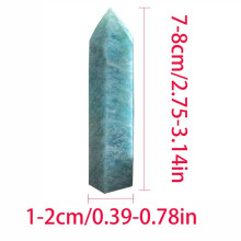 (7-8cm)1pz Pietra Ite Blu Naturale Colonna Cristallo Quarzo Bacchetta Pietra Guarigione