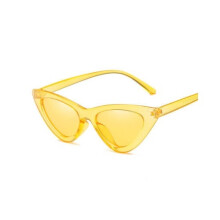 (Yellow)Vintage klassische Cat Eye Dreieck Sonnenbrille Trendy Sonnenbrille für Damen Retro Y2k Stil