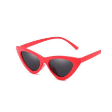 (Red Black)Vintage klassische Cat Eye Dreieck Sonnenbrille Trendy Sonnenbrille für Damen Retro Y2k Stil