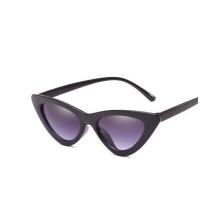 (Black Purple)Vintage klassische Cat Eye Dreieck Sonnenbrille Trendy Sonnenbrille für Damen Retro Y2k Stil