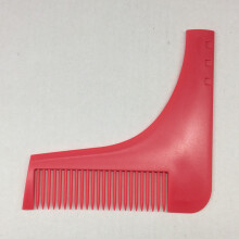 (Red)Facial Beard Shaping Trim Template Modeling Comb Hair Cutting Guide Hot Tool