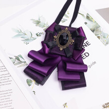 (Purple)Fashionable Satin Tie With Arrow Style For Grooms Speakers And Formal Occasions Dress