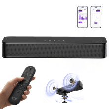ULTIMEA Poseidon Series 2.1 Compact Soundbar for TV, 3-Inch Built-in Subwoofer, 132W, All-in-one PC Bluetooth Soundbar for Game, OPT/AUX/Wall Mount