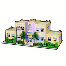 Barweer, Jeu de Construction Architecture Modulaire, École Classique, 3500 Pièces, Plastique ABS, 52x26x22 cm